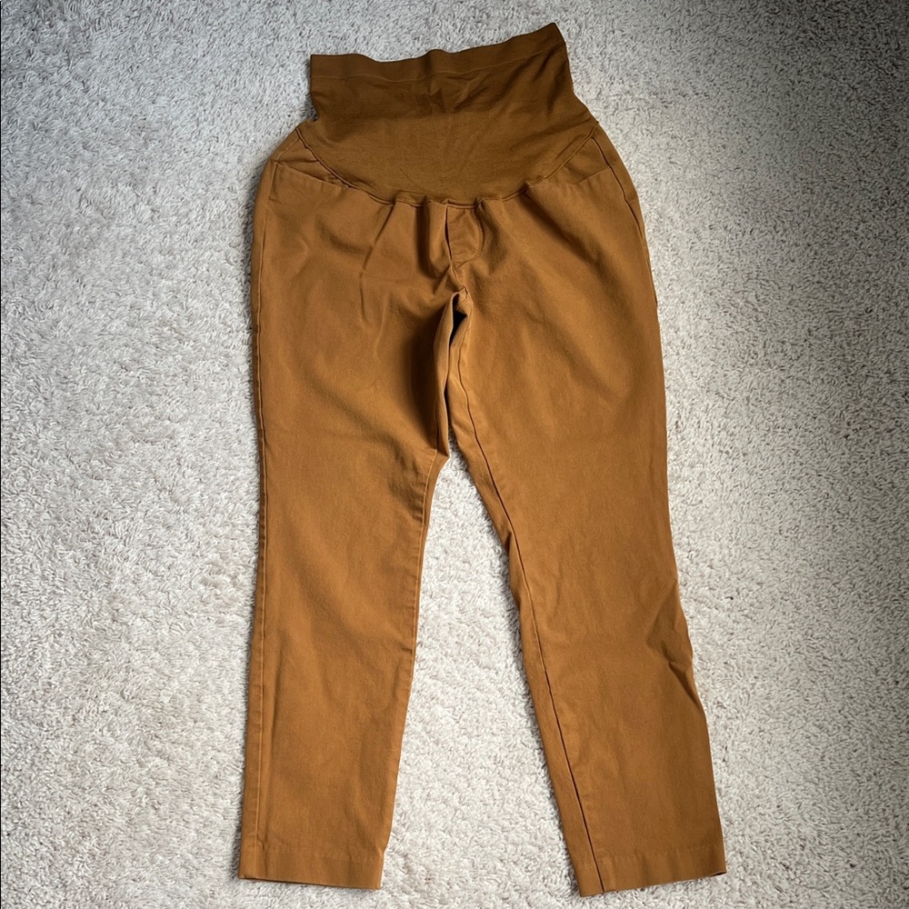 Old Navy Maternity/Tummy Panel Pants in Caramel Brown